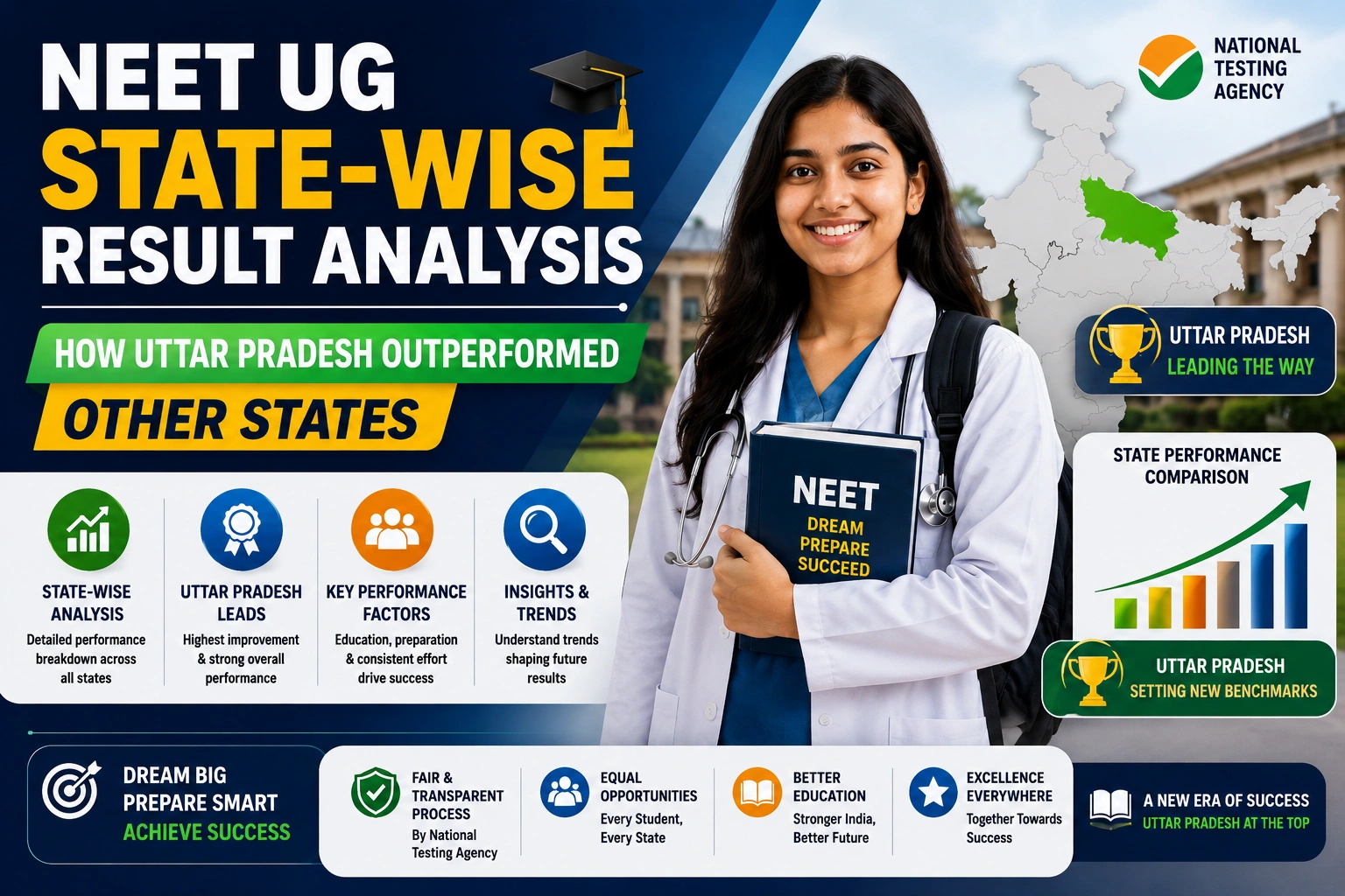 NEET UG 2026 State-Wise Result Analysis: How Uttar Pradesh Outperformed Other States